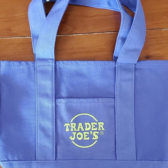 Trader Joe's Trick or Treat Mini Canvas Tote Bags  Set of 2 New with Tags - Picture 3 of 5
